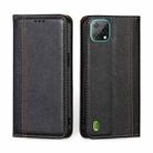 For Blackview A55 Grid Texture Magnetic Flip Leather Phone Case(Black) - 1