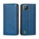 For Blackview A55 Grid Texture Magnetic Flip Leather Phone Case(Blue) - 1