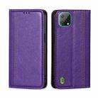 For Blackview A55 Grid Texture Magnetic Flip Leather Phone Case(Purple) - 1