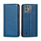 For Blackview A55 Pro Grid Texture Magnetic Flip Leather Phone Case(Blue) - 1