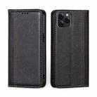 For Blackview A95 Grid Texture Magnetic Flip Leather Phone Case(Black) - 1