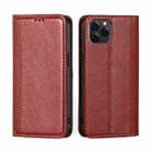 For Blackview A95 Grid Texture Magnetic Flip Leather Phone Case(Red) - 1