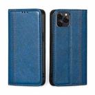 For Blackview A95 Grid Texture Magnetic Flip Leather Phone Case(Blue) - 1