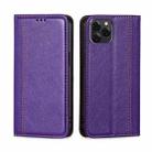 For Blackview A95 Grid Texture Magnetic Flip Leather Phone Case(Purple) - 1