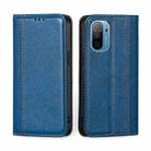 For Ulefone Note 13P Grid Texture Magnetic Flip Leather Phone Case(Blue) - 1