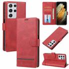 For Samsung Galaxy S21 Ultra 5G Classic Wallet Flip Leather Phone Case(Red) - 1