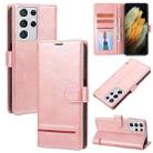 For Samsung Galaxy S21 Ultra 5G Classic Wallet Flip Leather Phone Case(Pink) - 1