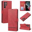 For Samsung Galaxy S22 Ultra 5G Classic Wallet Flip Leather Phone Case(Red) - 1