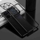 For OPPO Reno8 Electroplated Frosted Phone Case(Black) - 1