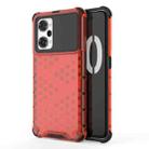 For OPPO K10 Pro 5G China Shockproof Honeycomb PC + TPU Phone Case(Red) - 1