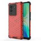 For vivo S15 Pro 5G China Shockproof Honeycomb PC + TPU Phone Case(Red) - 1