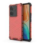 For vivo S15e Shockproof Honeycomb PC + TPU Phone Case(Red) - 1