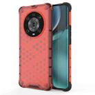 For Honor Magic4 Pro Shockproof Honeycomb PC + TPU Phone Case(Red) - 1