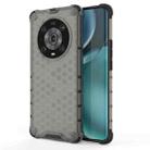 For Honor Magic4 Pro Shockproof Honeycomb PC + TPU Phone Case(Black) - 1