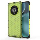 For Honor Magic4 Shockproof Honeycomb PC + TPU Phone Case(Green) - 1