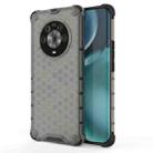 For Honor Magic4 Shockproof Honeycomb PC + TPU Phone Case(Black) - 1