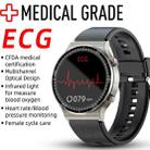 G08 1.3 inch TFT Screen Smart Watch, Support Medical-grade ECG Measurement/Women Menstrual Reminder, Style:Brown Leather Strap(Black) - 2