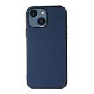 For iPhone 14 Carbon Fiber Texture Phone Case (Blue) - 1