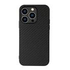 For iPhone 14 Pro Carbon Fiber Texture Phone Case (Black) - 1