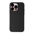 For iPhone 14 Pro Max Carbon Fiber Texture Phone Case (Black) - 1