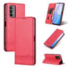 For Huawei Maimang 11 AZNS Magnetic Calf Texture Flip Leather Phone Case(Red) - 1