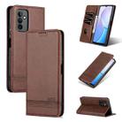 For Huawei Maimang 11 AZNS Magnetic Calf Texture Flip Leather Phone Case(Dark Brown) - 1