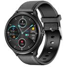 M3 1.28 inch TFT Color Screen Smart Watch, Support Bluetooth Calling/Body Temperature Monitoring, Style:Black Leather Strap(Black) - 1