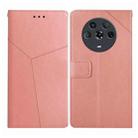 For Honor Magic4 Y Stitching Horizontal Flip Leather Phone Case(Rose Gold) - 1