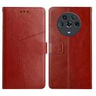 For Honor Magic4 Y Stitching Horizontal Flip Leather Phone Case(Brown) - 1