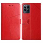 For OPPO Realme Narzo 50 4G Y Stitching Horizontal Flip Leather Phone Case(Red) - 1