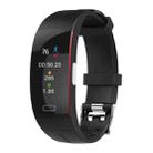P3A 0.96 inch TFT Screen Smart Wristband, Support ECG Monitoring/Heart Rate Monitoring(Black Black Red) - 1