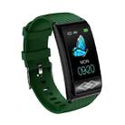 P10 1.14 inch TFT Color Screen Smart Wristband, Support ECG Monitoring/Heart Rate Monitoring, Style: Chest Sticker Version(Dark Green) - 1