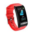 P10 1.14 inch TFT Color Screen Smart Wristband, Support ECG Monitoring/Heart Rate Monitoring, Style: Heart Rate Strap Version(Red) - 1