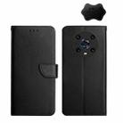 For Honor Magic4 Pro Genuine Leather Fingerprint-proof Horizontal Flip Phone Case(Black) - 1