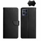 For OPPO Realme Narzo 50 4G Genuine Leather Fingerprint-proof Horizontal Flip Phone Case(Black) - 1