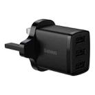 Baseus 17W 3 USB Travel Charger, UK Plug(Black) - 1