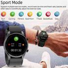 P50 1.3 inch IPS Screen Smart Watch, Support Balloon Blood Pressure Measurement/Body Temperature Monitoring, Style:Black Leather Watch Band(Silver) - 7