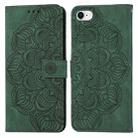 For iPhone SE 2022 / SE 2020 / 8 / 7 Mandala Embossed Flip Leather Phone Case(Green) - 1