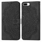 Mandala Embossed Flip Leather Phone Case For iPhone 7 Plus / 8 Plus(Black) - 1