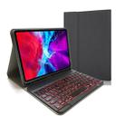 RK11D Backlight Cloth Texture Detachable Magnetic Bluetooth Keyboard Horizontal Flip Leather Tablet Case for iPad Pro 11 2020 / 2018 with Holder & Pen Slot(Black) - 1