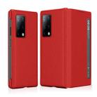 For Huawei Mate X2 Litchi Texture Horizontal Flip Leather Phone Case with Smart Touch Call Display ID(Red) - 1