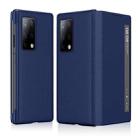 For Huawei Mate X2 Litchi Texture Horizontal Flip Leather Phone Case with Smart Touch Call Display ID(Blue) - 1