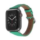 Genuine Leather Watch Band For Apple Watch Series 8&7 41mm / SE 2&6&SE&5&4 40mm / 3&2&1 38mm(Green) - 1