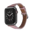 Genuine Leather Watch Band For Apple Watch Series 8&7 41mm / SE 2&6&SE&5&4 40mm / 3&2&1 38mm(Pink) - 1