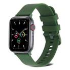 Plain Weave Silicone Watch Band For Apple Watch Series 8&7 41mm / SE 2&6&SE&5&4 40mm / 3&2&1 38mm(Green) - 1