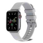 Plain Weave Silicone Watch Band For Apple Watch Series 8&7 41mm / SE 2&6&SE&5&4 40mm / 3&2&1 38mm(Grey) - 1