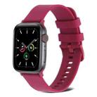 Plain Weave Silicone Watch Band For Apple Watch Ultra 49mm / Series 8&7 45mm / SE 2&6&SE&5&4 44mm / 3&2&1 42mm(Purple) - 1