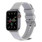 Plain Weave Silicone Watch Band For Apple Watch Ultra 49mm&Watch Ultra 2 49mm / Series 9&8&7 45mm / SE 3&SE 2&6&SE&5&4 44mm / 3&2&1 42mm(Grey) - 1