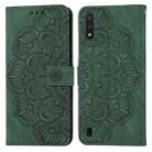 For Samsung Galaxy A01 Mandala Embossed Flip Leather Phone Case(Green) - 1