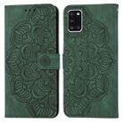 For Samsung Galaxy A31 Mandala Embossed Flip Leather Phone Case(Green) - 1